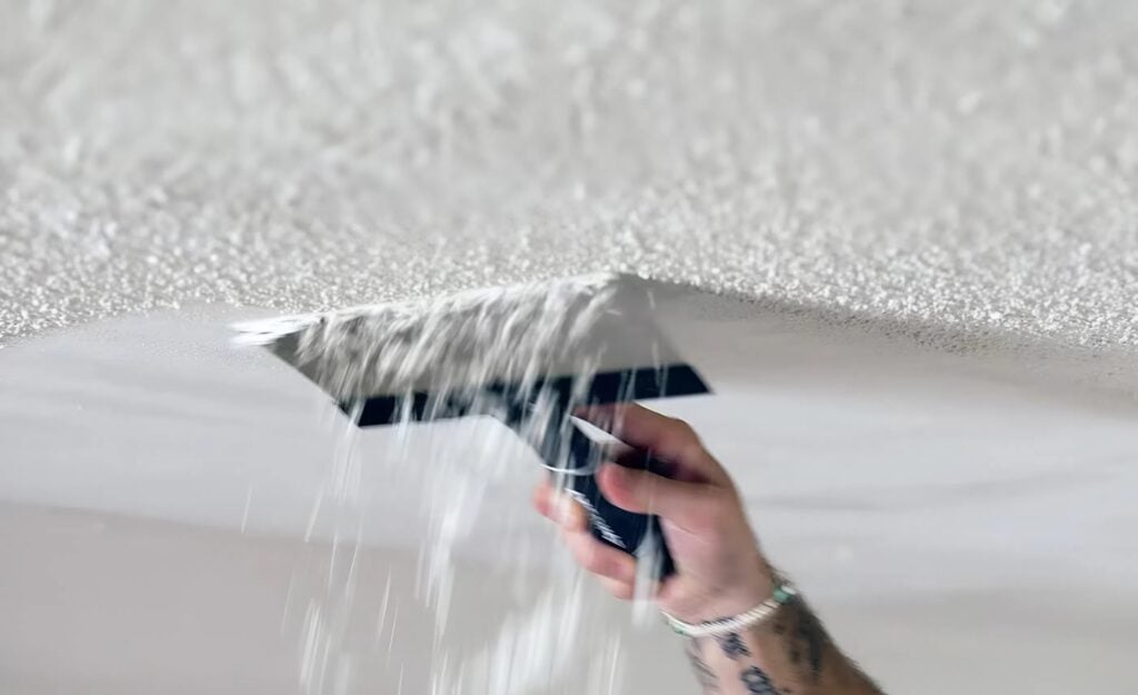 Scraping tools used for popcorn ceiling removal by a painter in Kalamazoo, MI